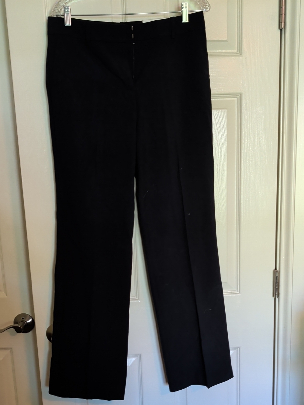 Ann Taylor Navy Straight-Leg Dress Trousers